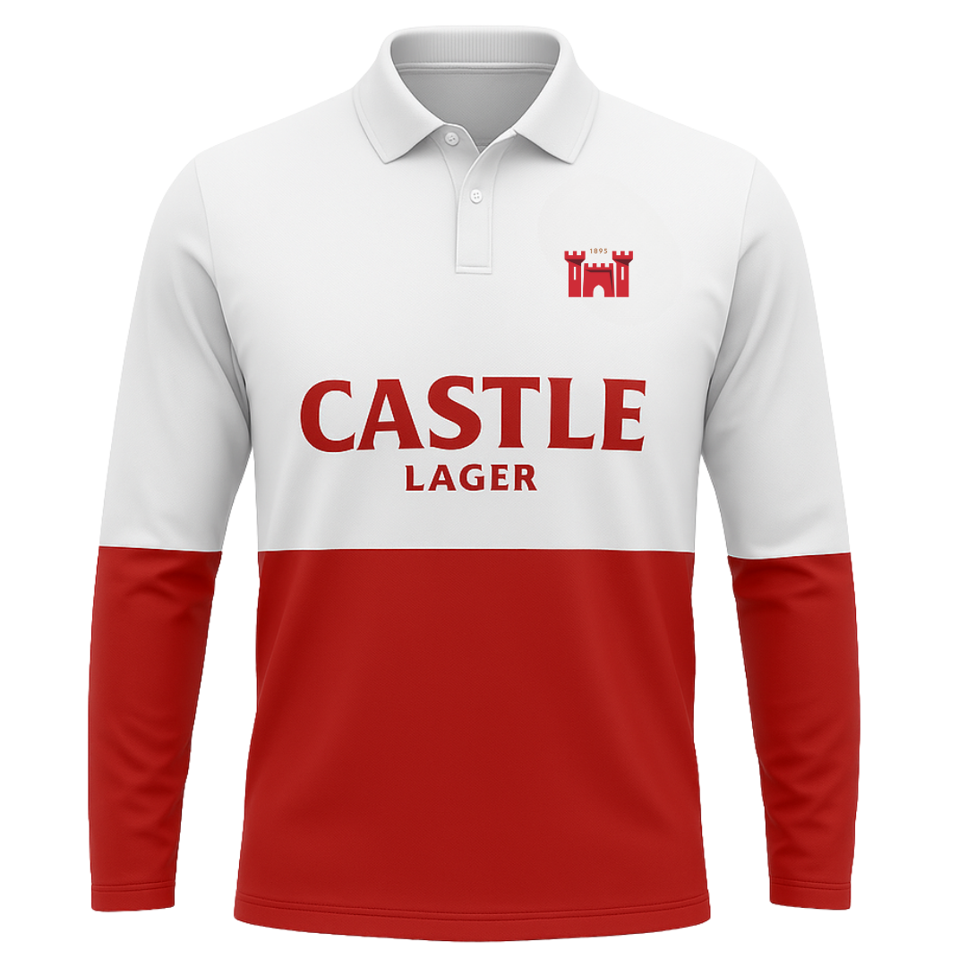 Castle Lager LS Golf Shirt Custom Design