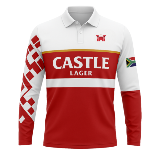 Castle Lager LS Golf Shirt Custom Design