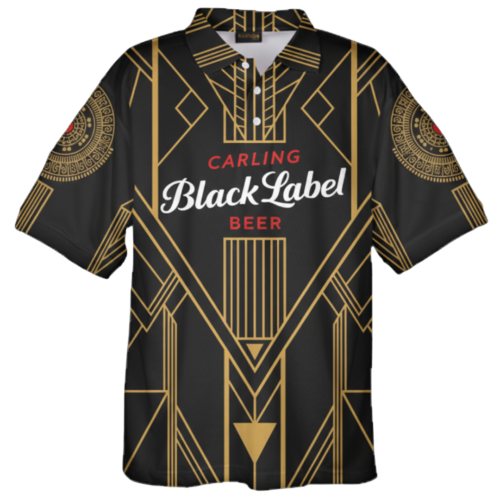 Black Label Mens Golf Shirt Custom Design