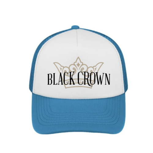Black Crown Curved Peak Foam Trucker Cap