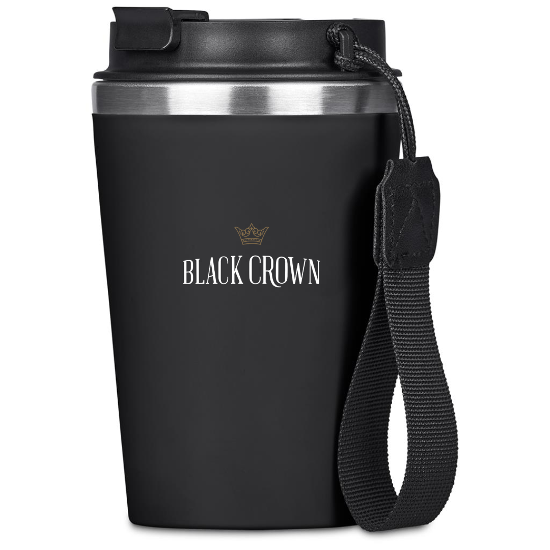 Black Crown Kooshty Luca Stainless Steel & Plastic Double-Wall Tumbler – 350ml